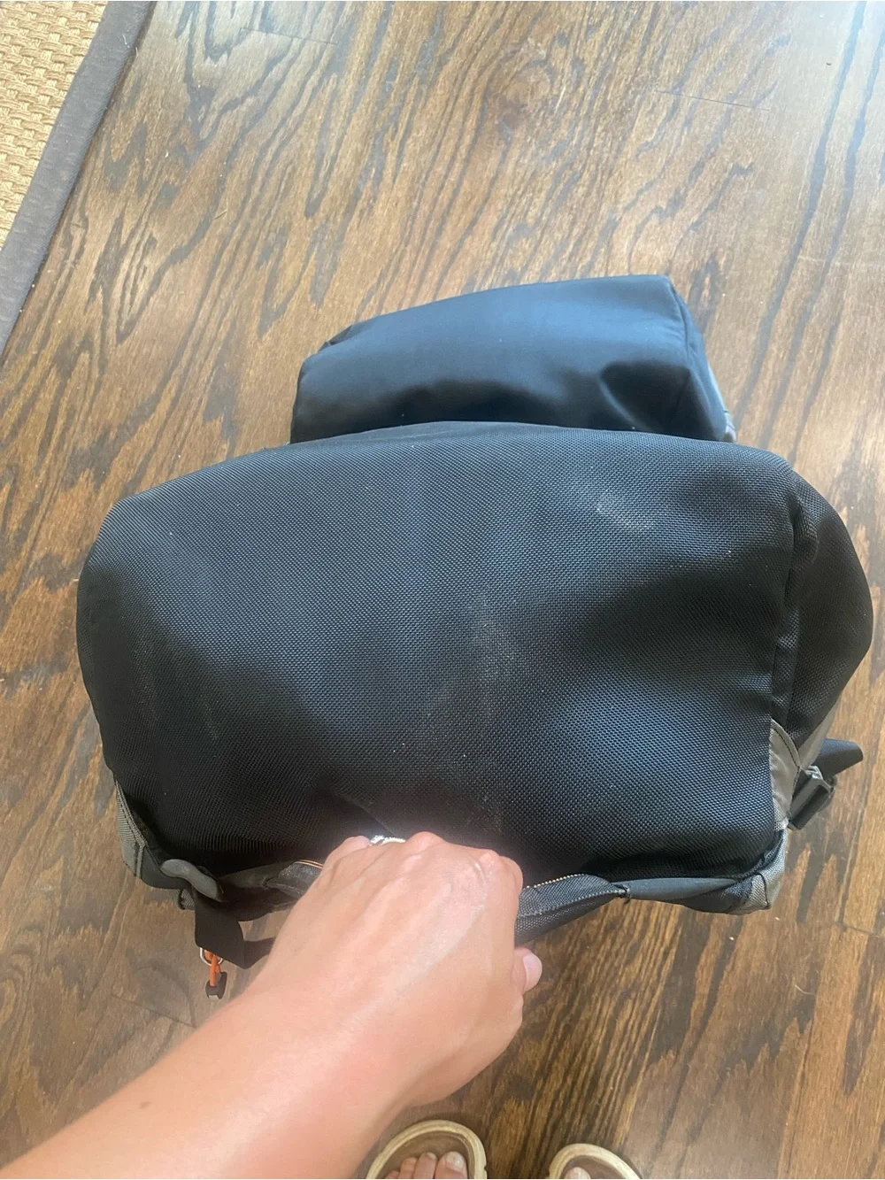 REI Wheelie Beast XL duffle Gray and Black Men's Hiking Bag